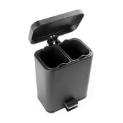 BELDRAY 5L Dual Compartment Bin Black