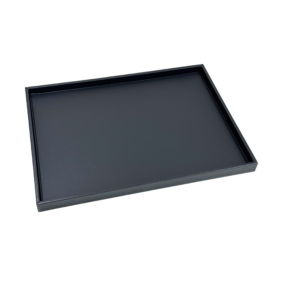 Black Faux Leather Display Tray Large