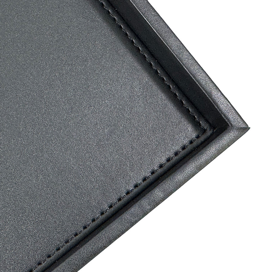 Black Faux Leather Display Tray Large