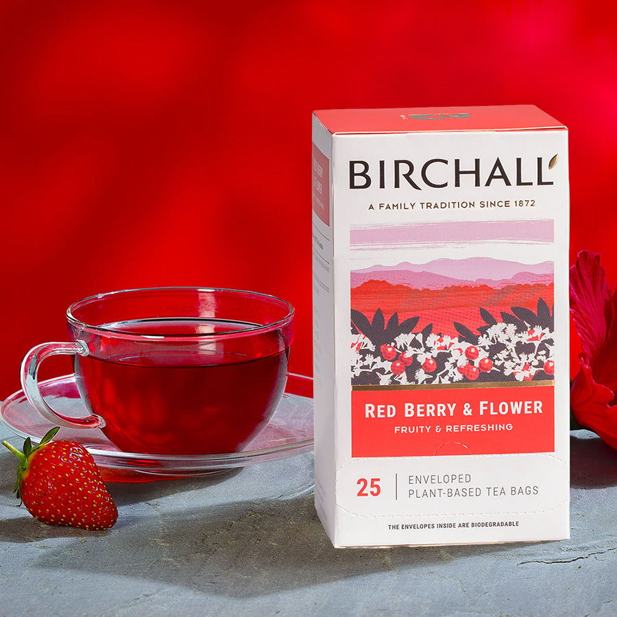 Birchall Red Berries & Flower Tea Envelopes