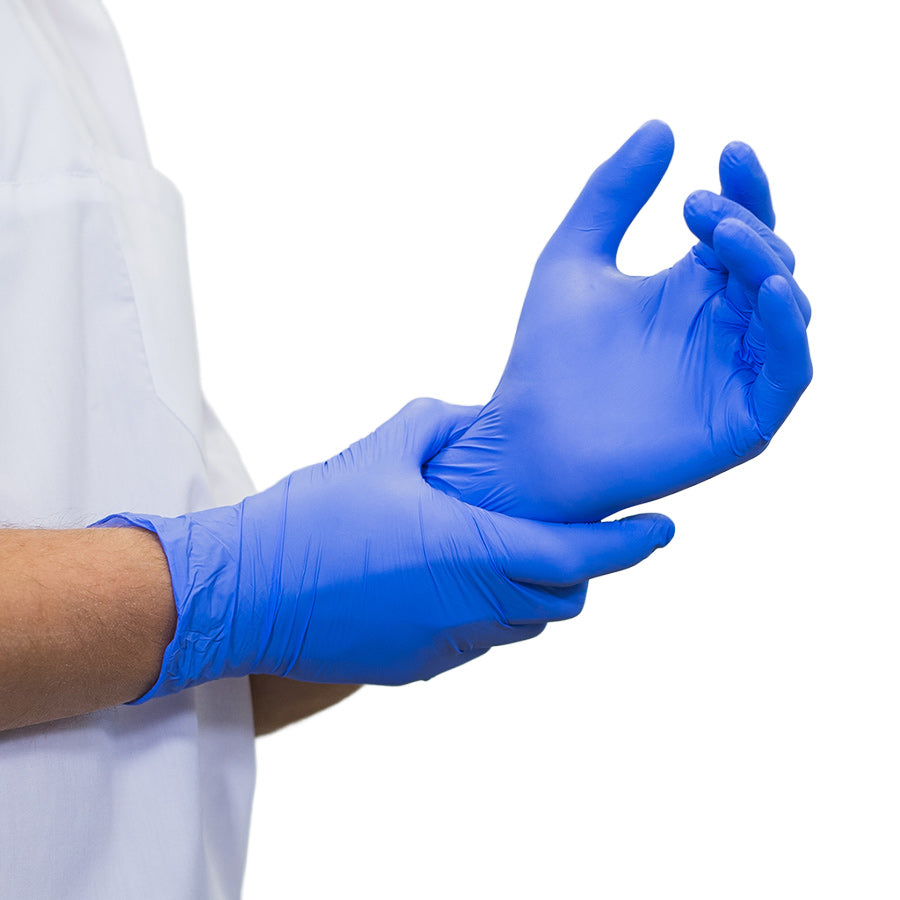 Blue Nitrile Gloves Large, powder free