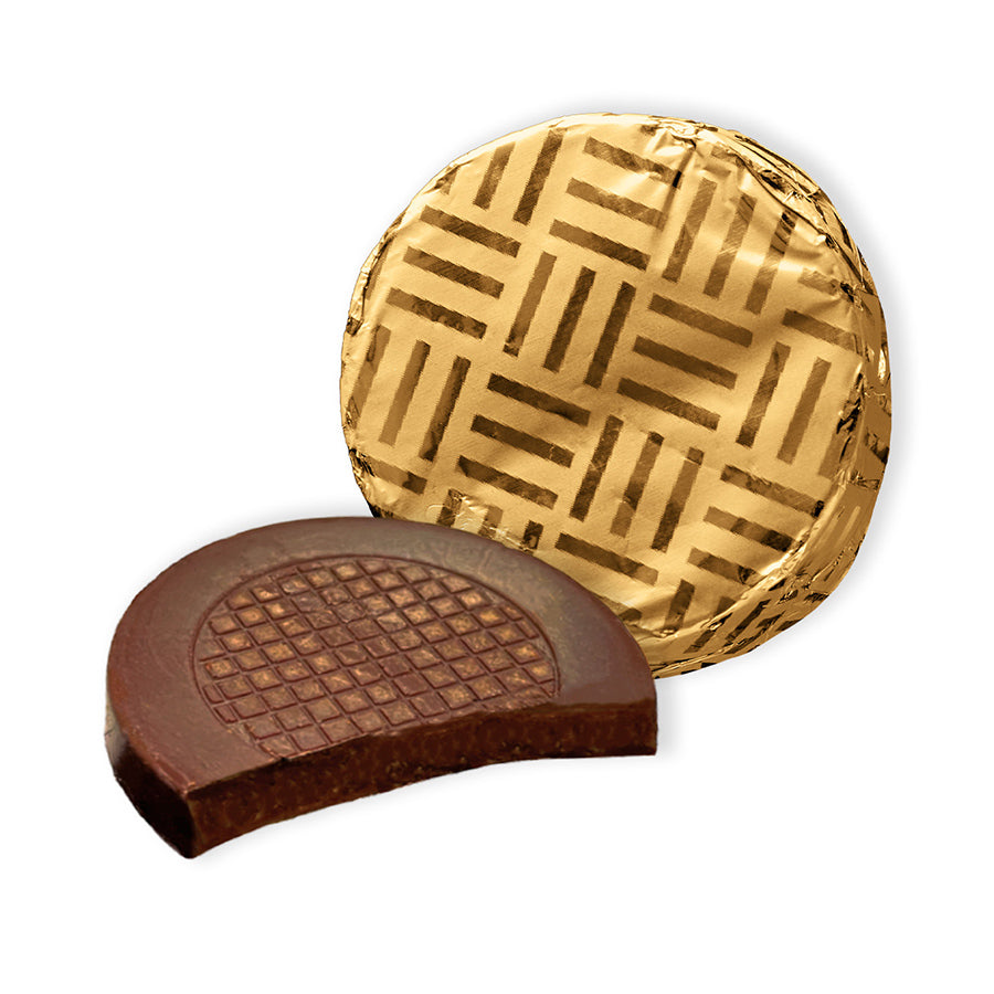 Dark Chocolate Mint Crisp Gold Discs 930