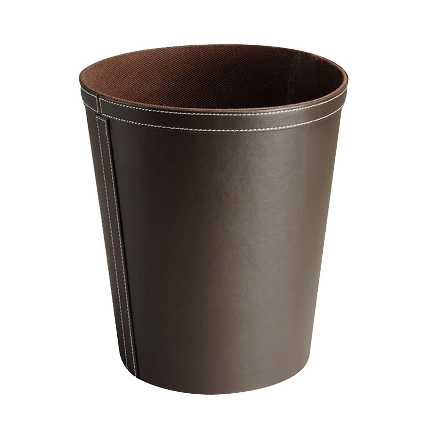 Brown Faux Leather Bin