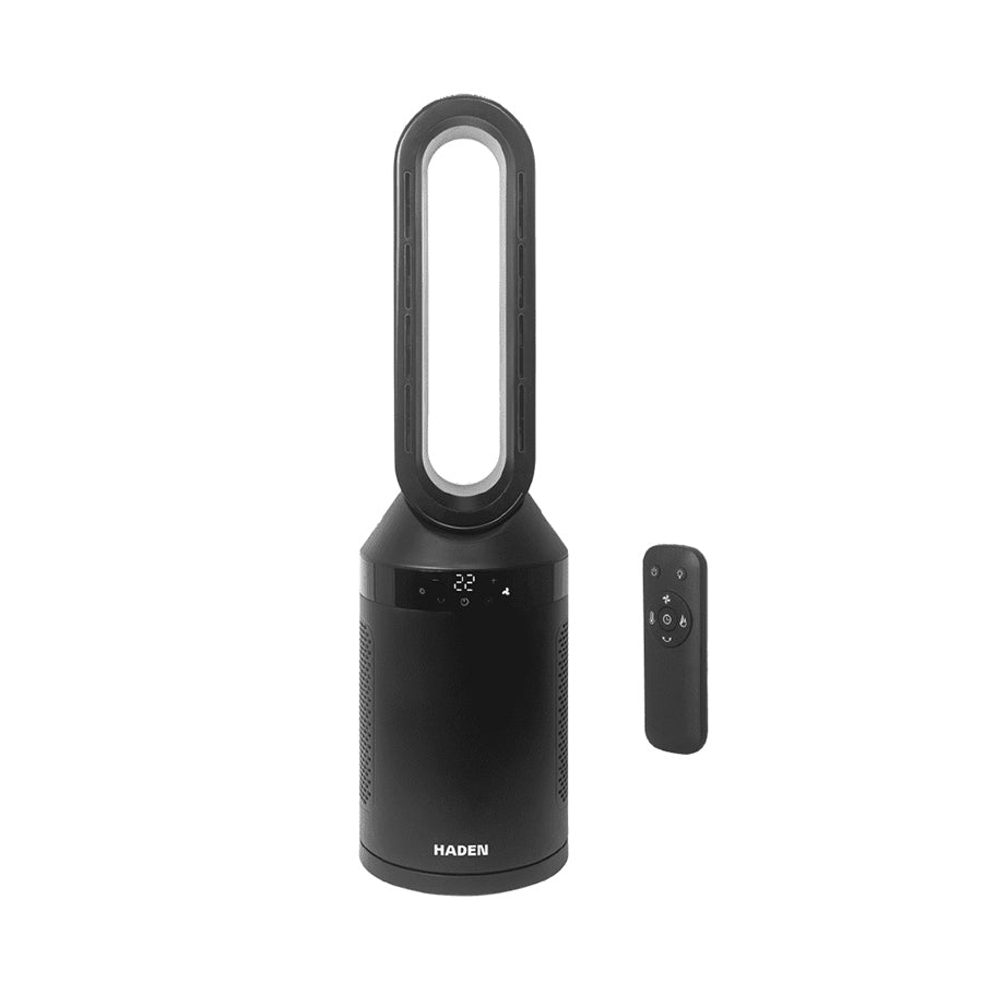 Haden Bladeless 2 in 1 Black Tower Fan & Heater