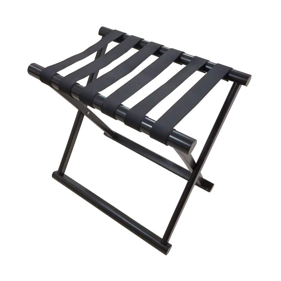 Luxury Black Wooden Luggage Rack