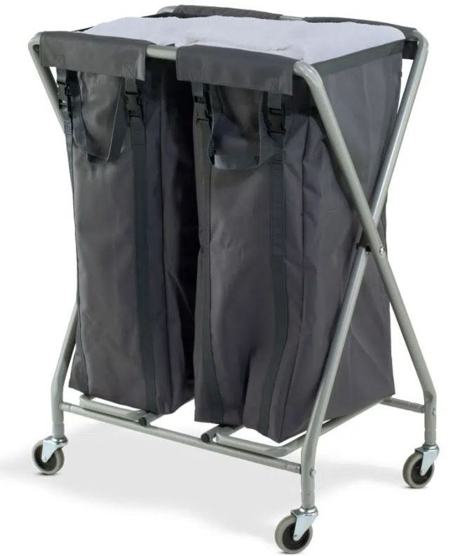 Laundry Trolley With Grey Bags