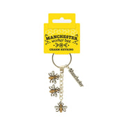 Manchester Worker Bee Charm Keyring