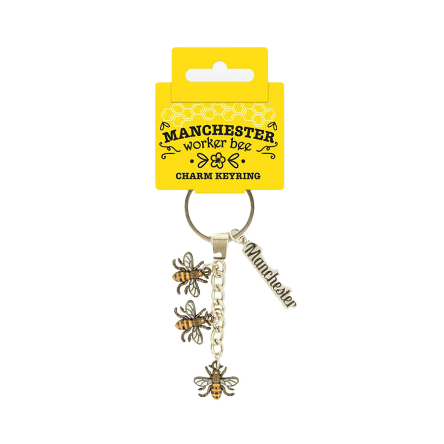 Manchester Worker Bee Charm Keyring