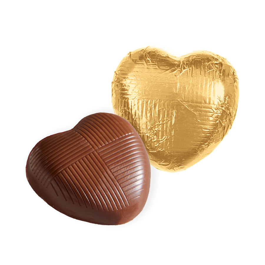 Milk Chocolate Gold Foiled Hearts