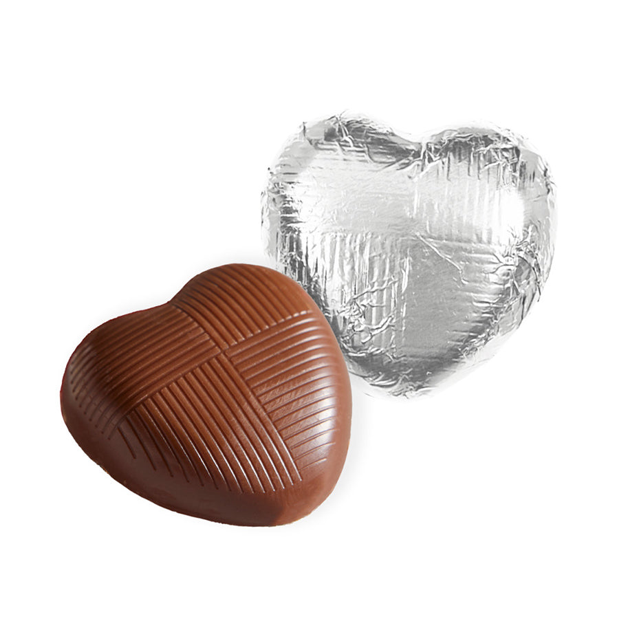 Milk Chocolate Silver Foiled Hearts