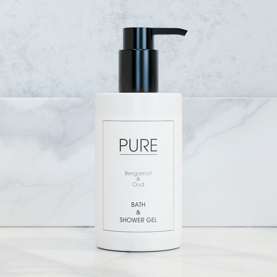 Pure 300ml Bottle Bath & Shower Gel Bergamot & Oud
