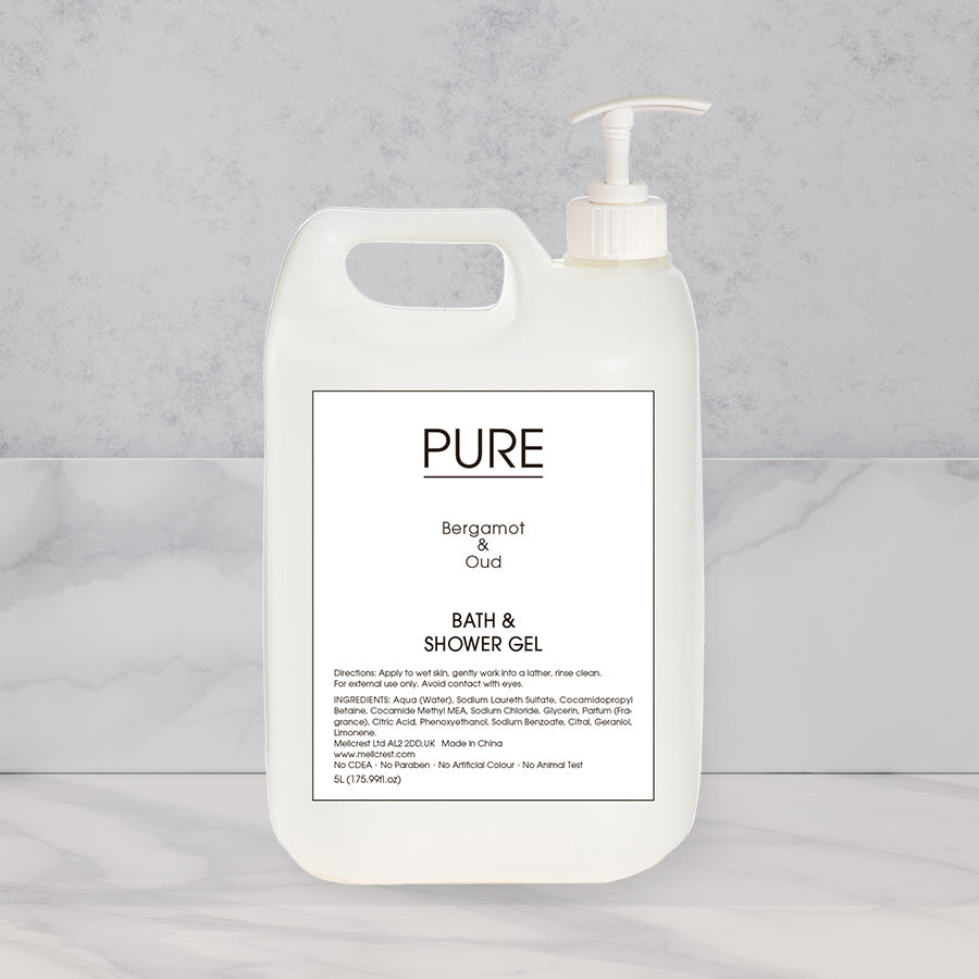Pure 5 Litre Bath & Shower Gel Bergamot & Oud