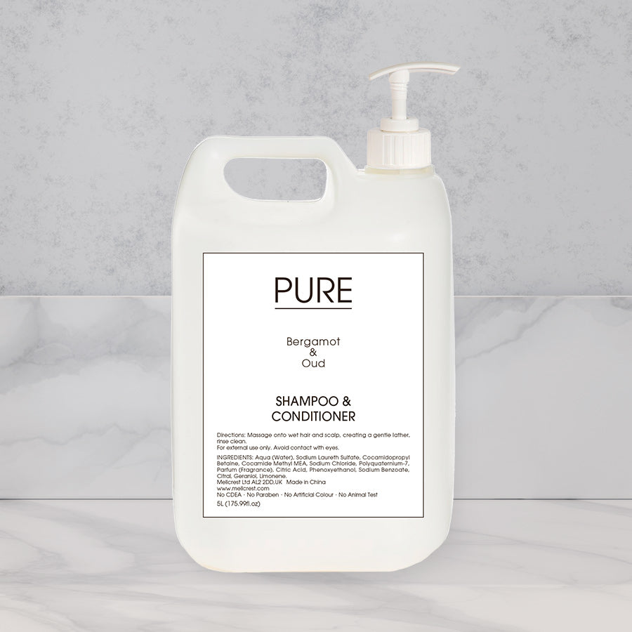 Pure 5 Litre Shampoo & Conditioner Bergamot & Oud