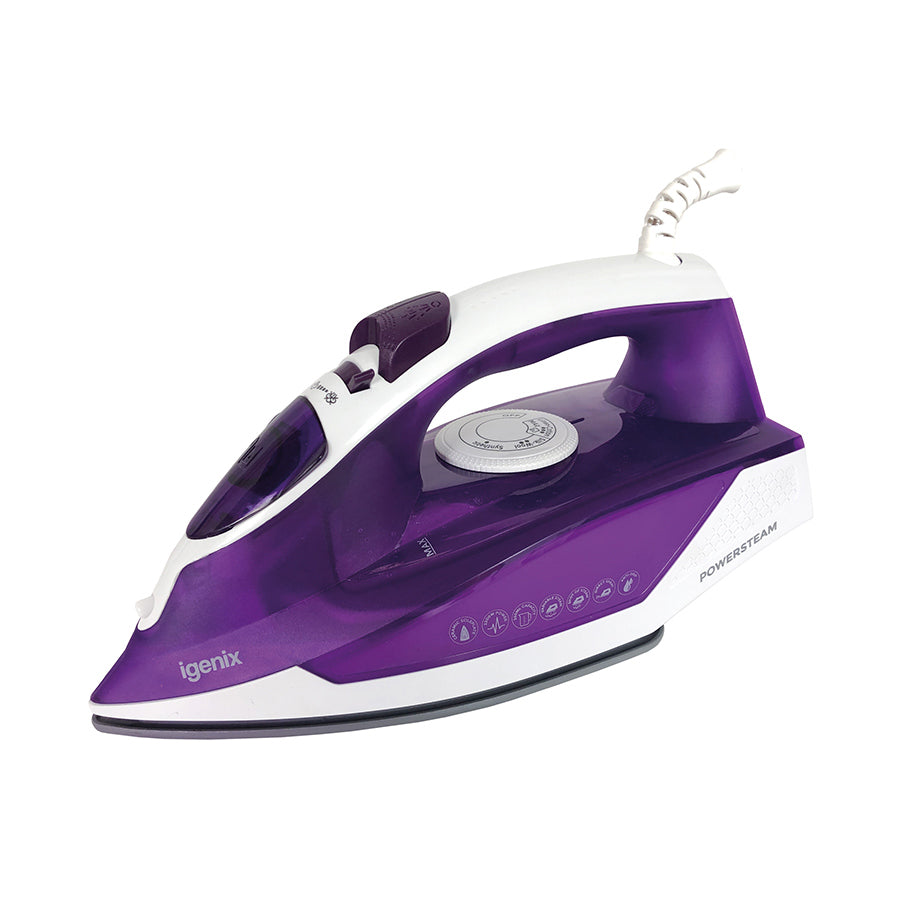 Purple/White Power Steam Iron 2200W