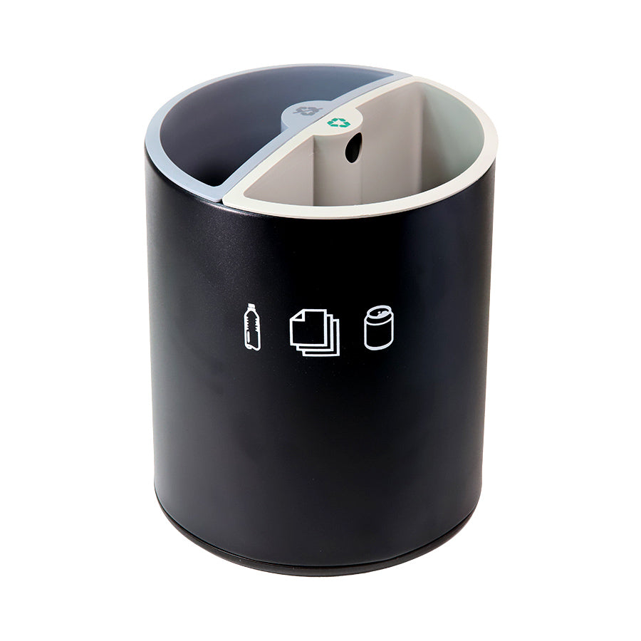 Recycling Bin Black Including 2 Dividers