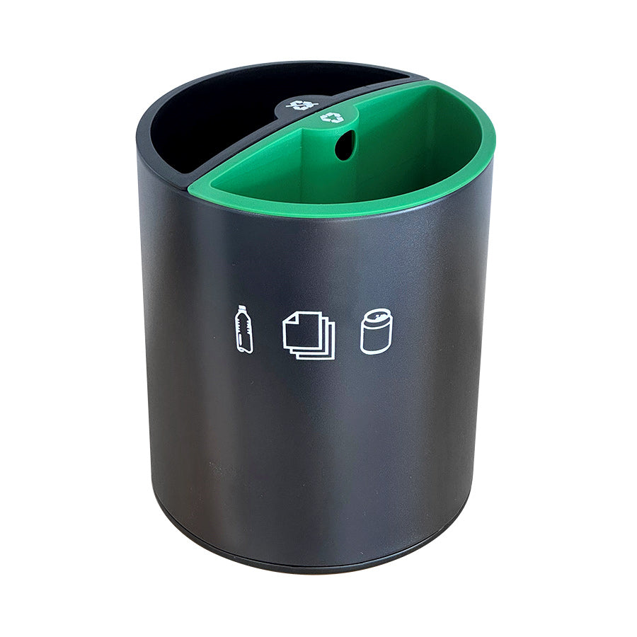 Recycling Bin Black Including 2 Dividers