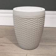 Addis Faux Rattan Cream 5l Swing Bin