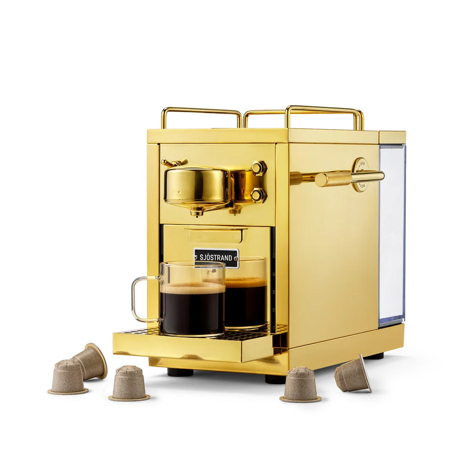 Sjostrand Brass Coffee Machine