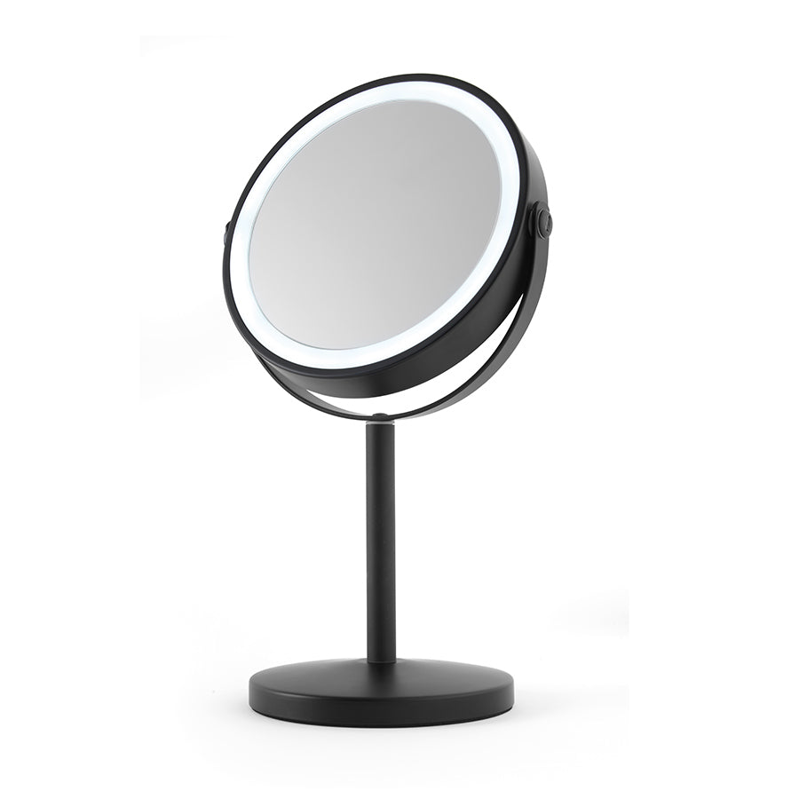 Telescopic LED Mirror Black 7''