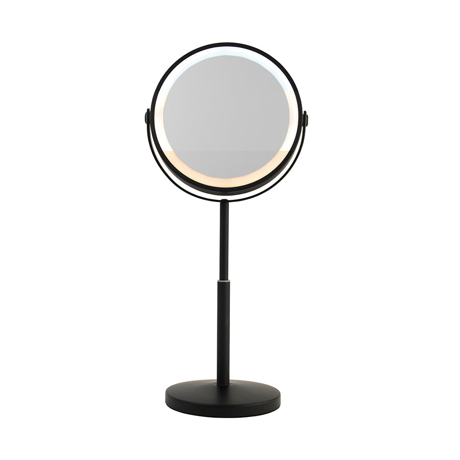 Telescopic LED Mirror Black 7''