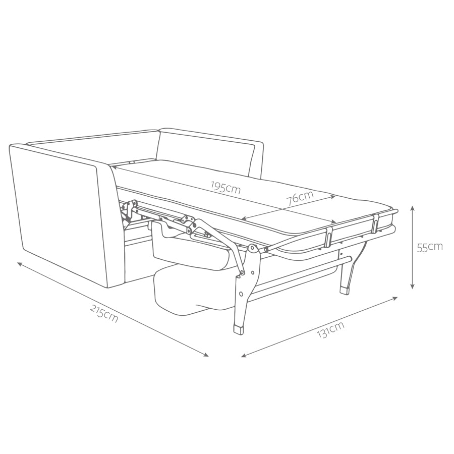 Jay-Be Elegance Snuggler Sofa Bed Brushed Twill Hunter
