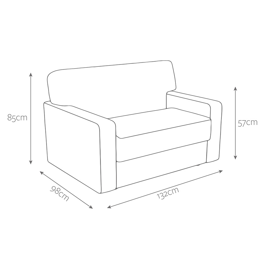 Jay-Be Linea Snuggler Sofa Bed Brushed Twill Linen