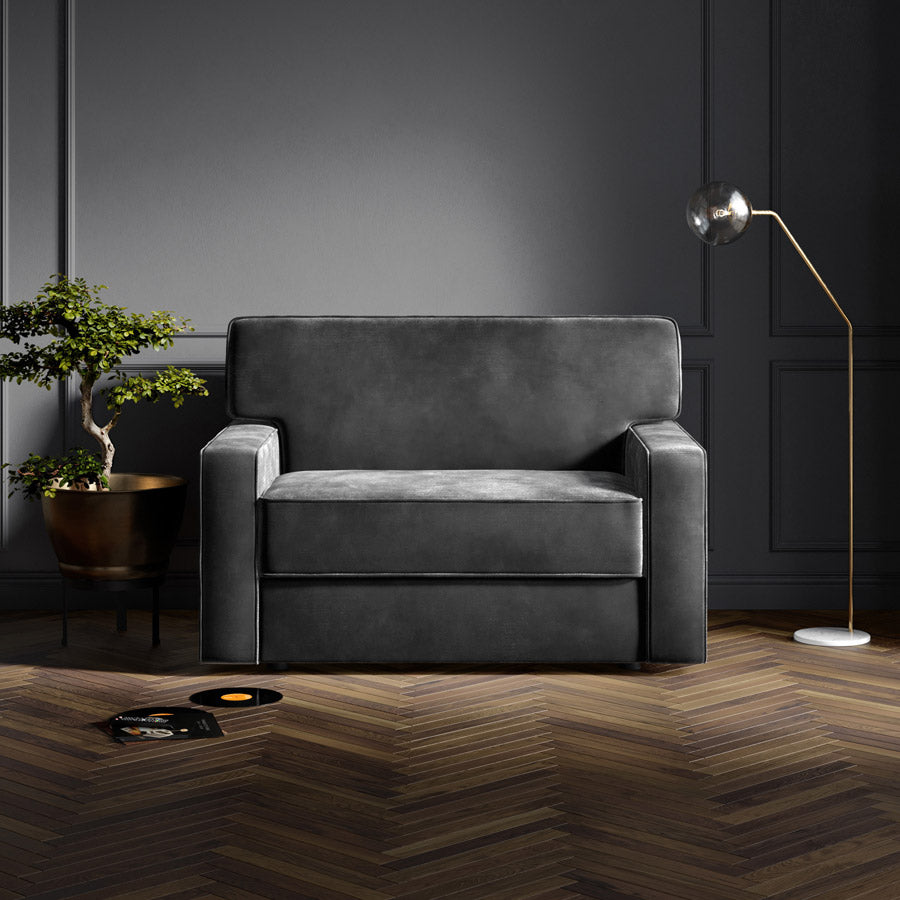 Jay-Be Linea Snuggler Sofa Bed Brushed Twill Smoke