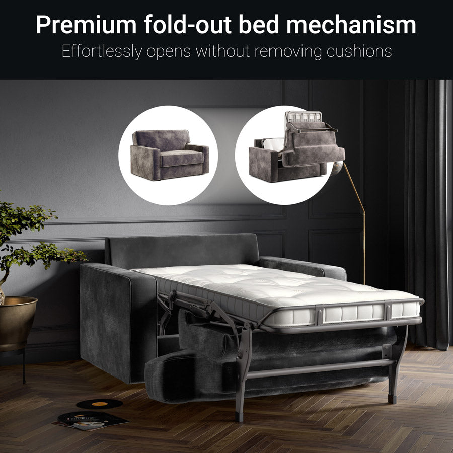 Jay-Be Linea Snuggler Sofa Bed Brushed Twill Pewter