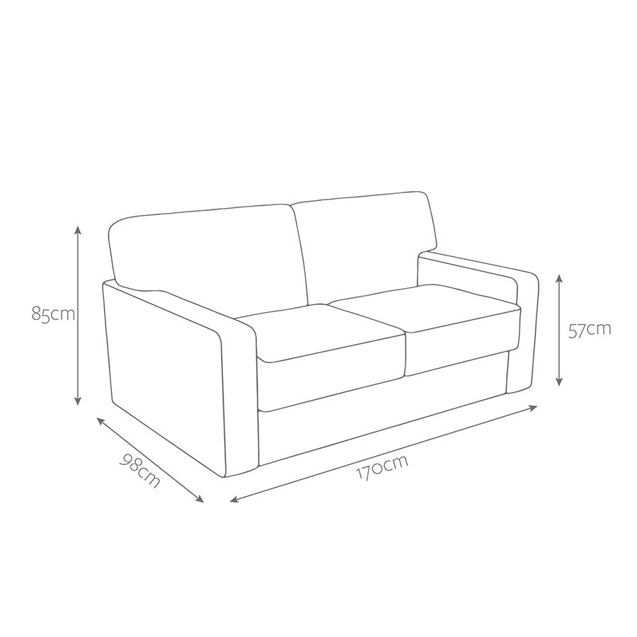 Jay-Be Linea 2 Seater Sofa Bed - Brushed Twill Sky