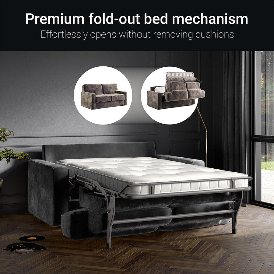 Jay-Be Linea 2 Seater Sofa Bed - Brushed Twill Sky