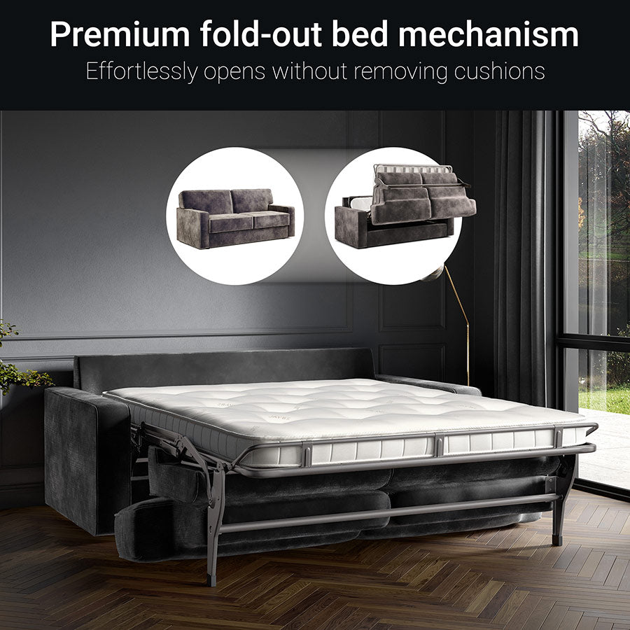 Jay-Be Linea 3 Seater Sofa Bed Brushed Twill Pewter