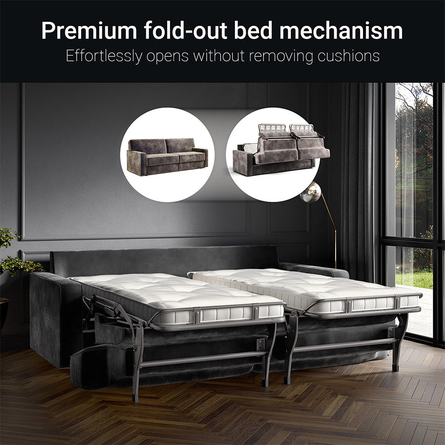 Jay-Be Linea 4 Seater Sofa Bed - Brushed Twill Pewter