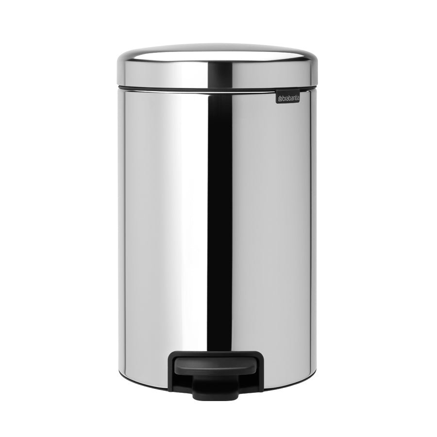 Brabantia 12 Litre Brilliant Steel NewIcon Pedal Bin