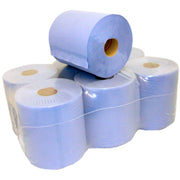 Blue 2 Ply Centrefeed Rolls Box of 6