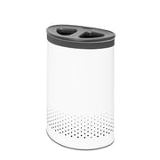 Brabantia 55L 2 Compartment White Laundry Bin