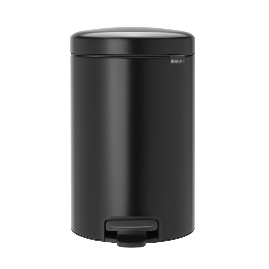 Brabantia 12 Litre Matt Black NewIcon Pedal Bin