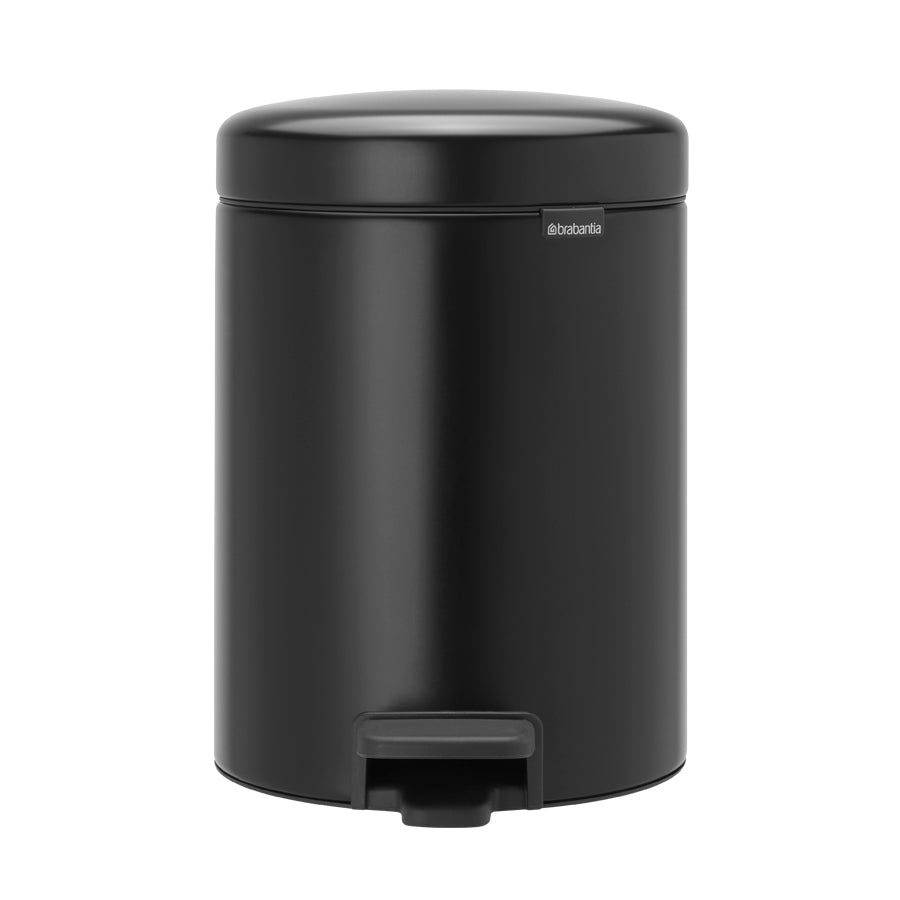 Brabantia 5 Litre Matt Black NewIcon Pedal Bin