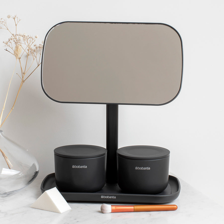 Brabantia Grey Mirror With Storage Tray x4