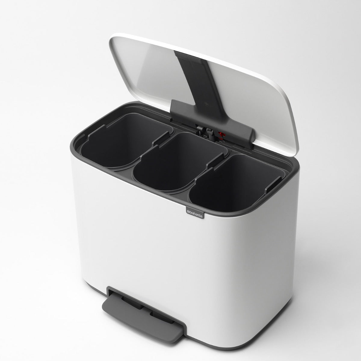 Brabantia 3Compartment White Waste Separation Pedal Bin