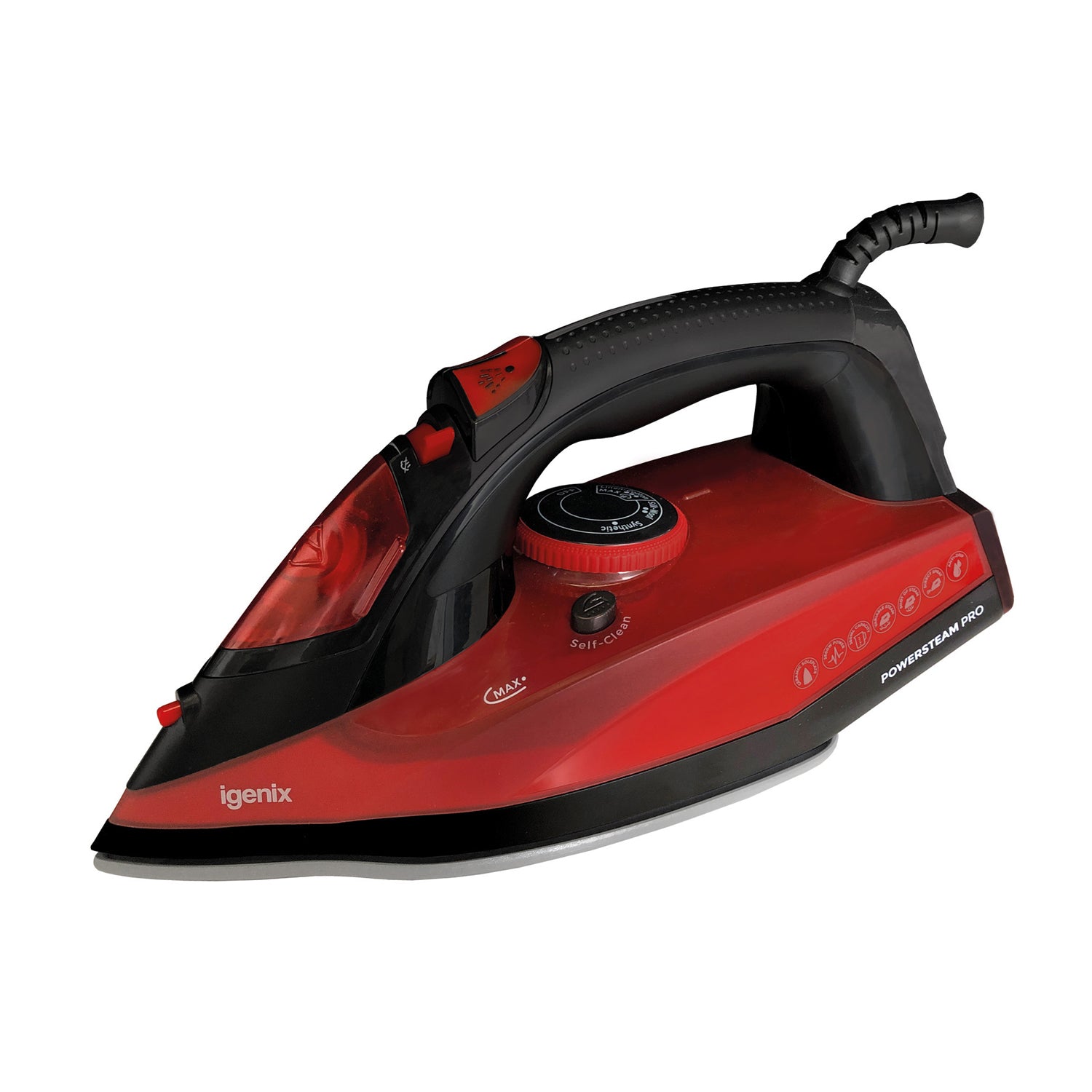 Black/Red Power Steam Iron 2600W