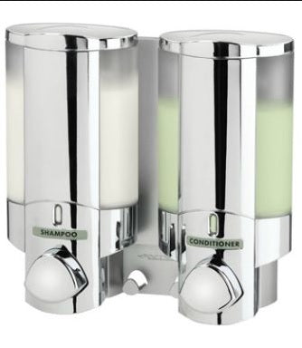Elegant Chrome Double Dispenser - Lockable Top