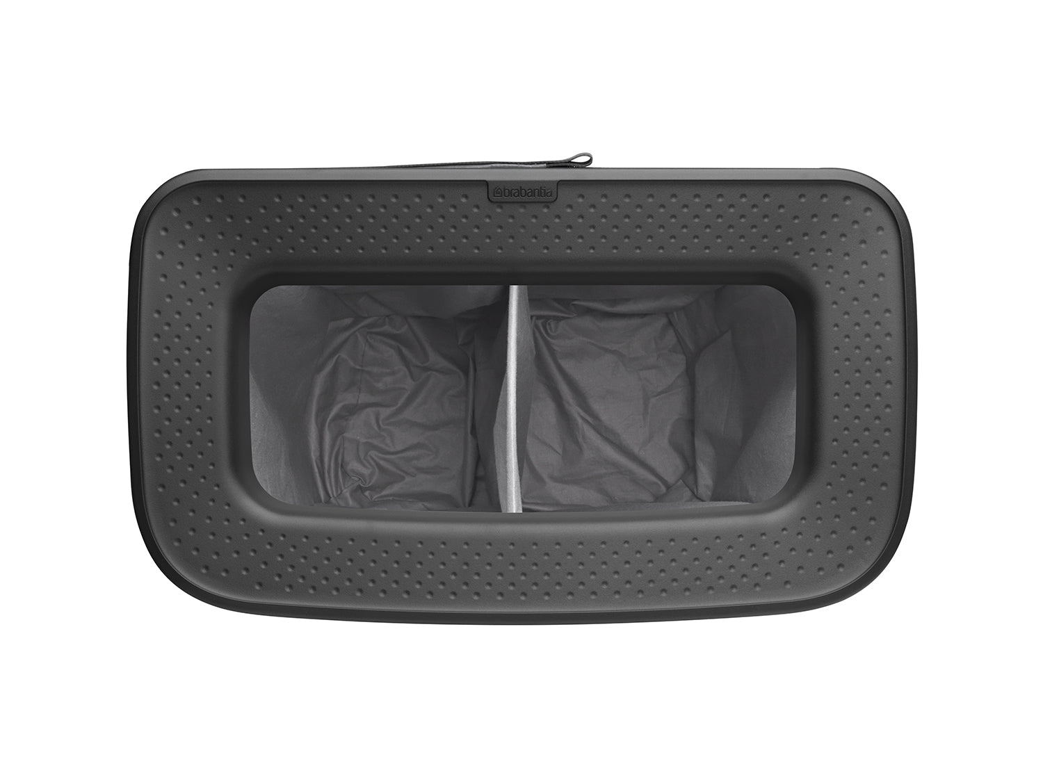 Brabantia Matt Black 2 Compartment Laundry Basket