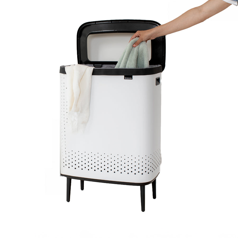 Brabantia White Compartment Laundry Basket