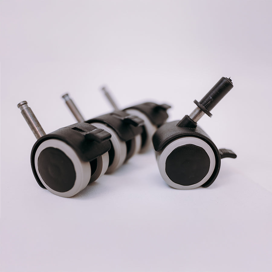 Folding Wooden Cot White (Wheels Included)