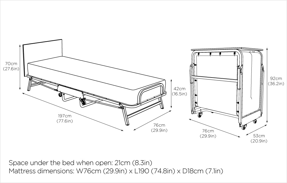 Jay-Be Crown Windermere Waterproof Single Bed