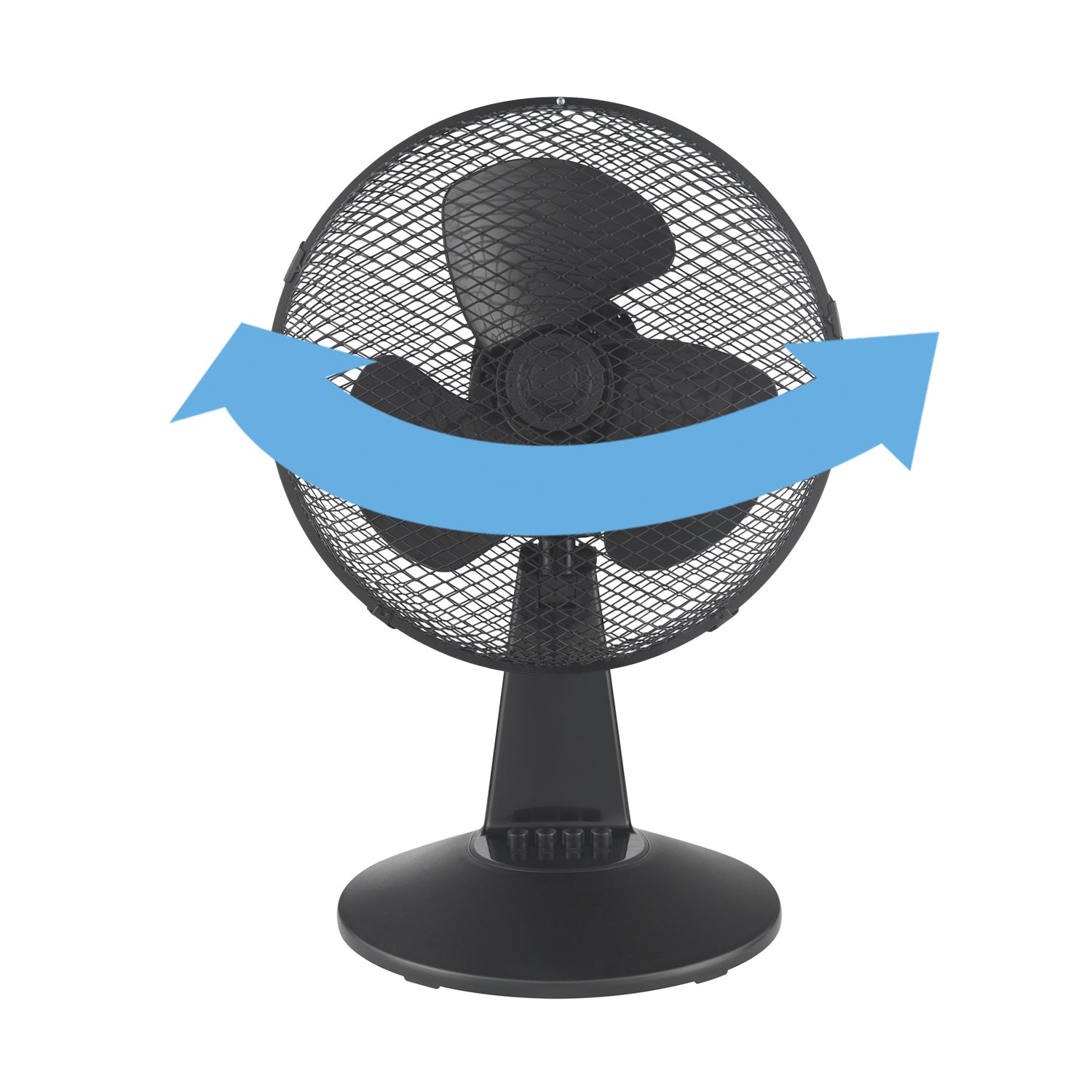 Desk Fan Black 12 Inch