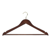Dark Wood Hanger With Hook & Non Slip Bar