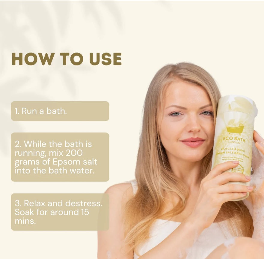 Eco Bath Muscle and Joint Epsom Salt Bath Salts - 250G