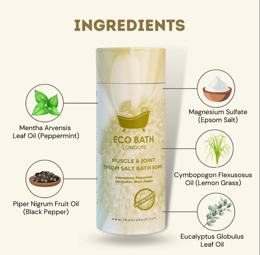 Eco Bath Muscle & Joint Epsom Bath Salts - 1000G