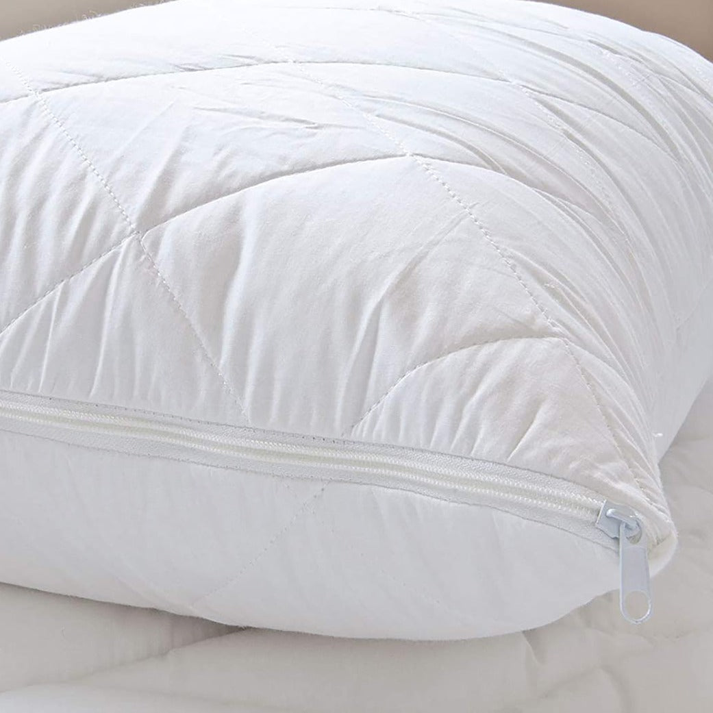 Essentials Waterproof Quilted Pillow Protectors (Zip)